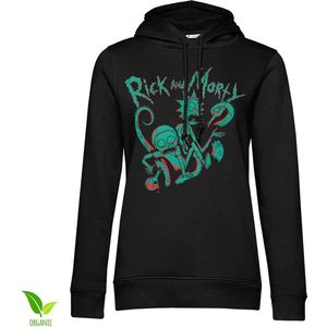 Rick And Morty Duotone Girls Hoodie Damen Black-S