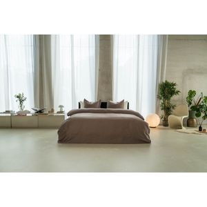 Kayori - Saya - Dekbedovertrek - Taupe - Lits-jumeaux 240x200/220 + 2 Slopen
