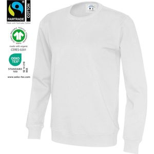 Cottover SWEATER CREW NECK UNISEX - GOTS GECERTIFICEERD 141003 - Wit - XL