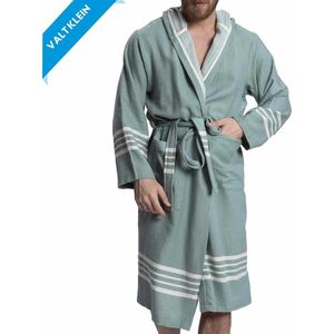 Lalay - Hamam Badjas Sun heren - almond green - XXL - heren badjas - sauna badjas - korte badjas - badjas met capuchon - dunne badjas