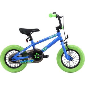 Bikestar 12 inch BMX kinderfiets, blauw / groen