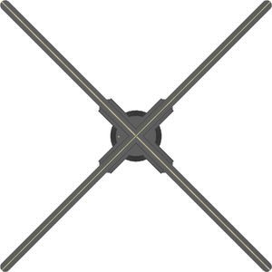 DrPhone HoloVisionX Ultra3 – 3D WiFi Hologram Projector Met 4 Bladen – Mobiele App – 1184 LED - Wifi LED Projector – 100x100CM – HD Hologram - Zwart