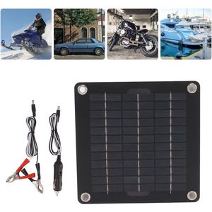 Draagbaar Zonnepaneel 10W 12V Monokristallijn Silicium Solar Acculader voor Auto Motor Tractor