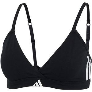 Adidas - TRIANGLE WRAP BRALETTE - Sport Active Essentials Cotton 3 Stripes - BHs Vrouwen - zwart