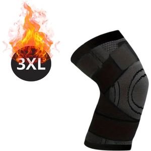 Nivard Kniebrace - Sportbrace Knie - Knee Sleeves - Knee Sleeves Powerlifting - Compressie Knie Brace - Knee Wraps - Knee Support - Dames - Heren - Comfortabel - Zwart - Maat XXXL