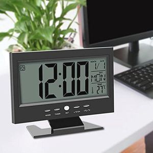 Digitale LCD-wekker met alarmfunctie en temperatuurweergave voor slaapkamer en woonkamer