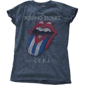 The Rolling Stones - Havana Cuba Dames T-shirt - XL - Blauw