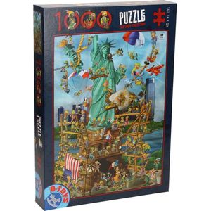 Cartoon New York Puzzel 1000 Stukjes