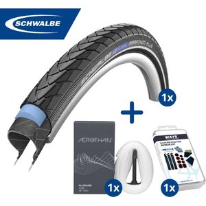 Fietsband - Schwalbe - Buiten- & binnenband - Marathon Plus & SV17E - 28 inch x 1.40 - 2.00 - 60 mm - Met plaksetje