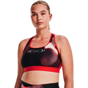 Under Armour Heatgear Padless Sportbeha Met Medium Impact Rood,Zwart XS Vrouw