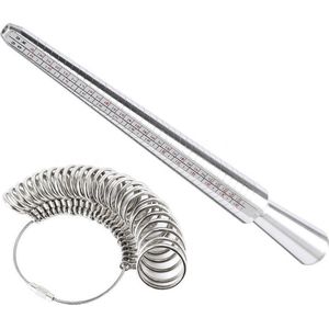 Ringmeter - Vinger meter - Diameter – Ringmaat - Ringvinger - Zilver ( RVS )