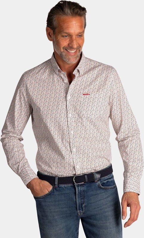 NZA - Katoenen Overhemd - Wit - Stretch