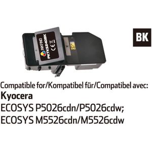 INKFIND TK5240 Zwart tonercartridge compatibel met Kyocera TK5240 TK-5240 Zwart toner cartridge - 1-pack Zwart