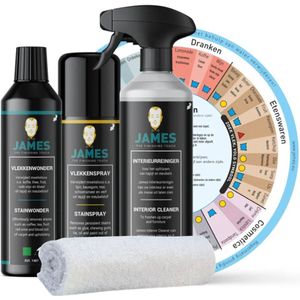 James - Set Textiel - Onderhouds- en Vlekverwijderingsproducten - 500ml - 250ml - 200ml