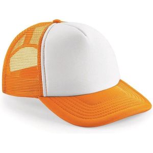 10x Vintage/retro snapback truckers petten oranje/wit voor volwassenen - Hippe petten/caps