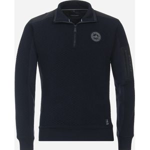 CASA MODA comfort fit schipperstrui - blauw - Maat: 3XL