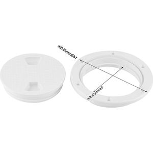 4 inch ABS Ronde Witte Dekplaat - Anti-UV Corrosiebestendig - Boot Accessoire .