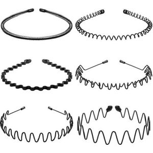Set 6 Stuks Haarbanden Metaal - Diadeem - Lichtgewicht - Hardlopen - Sport - Gym - Dans - Yoga - Haaraccessoires - 6 Stuks Diadeem - Unisex Vrouwen En Mannen - Hardlopen - Sport haarband Volwassenen