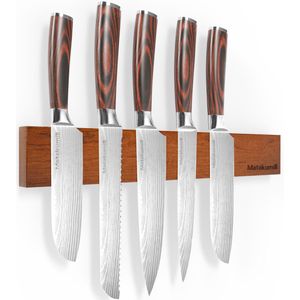 Messenhouder Magnetische Messenplank, Dubbelzijdig Messenblok Acacia Materiaal Magnetische Houder Messenblok Messenhouder Magnetische Messenhouder Multifunctionele Messenplank Zonder Mes P 010931736472