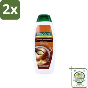 Palmolive Naturals - 2in1 Shampoo - Luminous Nourishment - Voedend & Glanzend - 350 ml - Voordeelverpakking - 2 stuks - Voedend haar - Glanzend haar
