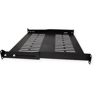 Value - 19 inch Plank - Zwart - 1HE - Draagvermogen tot 25 kg