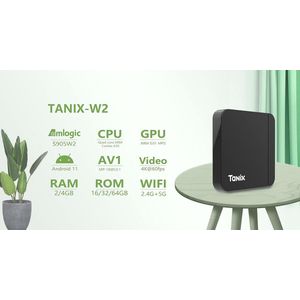 4K Media Player met Amlogic S905W2, 4GB RAM en 32GB ROM – Dubbel WiFi en Bluetooth 4.2