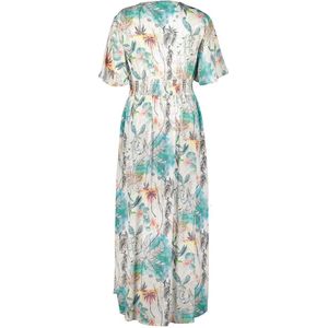 DIDI Dames Maxi dress Jazzy in Offwhite with Palm festival print maat 36