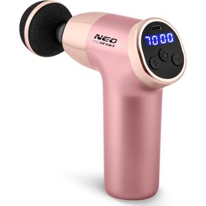 Lichaamsmassagepistool met 8 opzetstukken NS-500 Neo-sport roze
