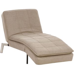 LOIRET - Chaise longue - Beige - Symmetrisch - Polyester