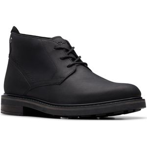 Clarks - Newford Mid Chukka - Leren Schoen - Zwart
