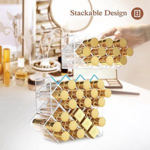 3 stuks lippenstifthouders, 30 plaatsen houder voor lipgloss kwasten houder opbergdoos standaard make-up organizer display, verticale vissen gevormde cosmetica lipbalsehouder