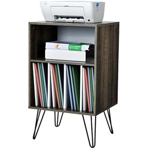 Platenspeler Meubel - Platenspeler Kast - Vinyl Kast - Maximaal 150 albums, 53 x 46 x 86,5 cm (bruin)