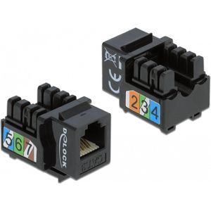 Keystone Module RJ12 Jack naar LSA Cat.3 UTP Black