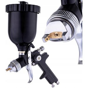 HVLP Spuitpistool 2,5mm Mondstuk, 600ml Tank - Zwart