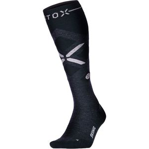 STOX Energy Socks Skisokken Dames - Compressiekousen - Merino Wol Sokken Navy Wit - Ski & Snowboard Compressie Sokken - Maat S: 36-38 - 1 Paar