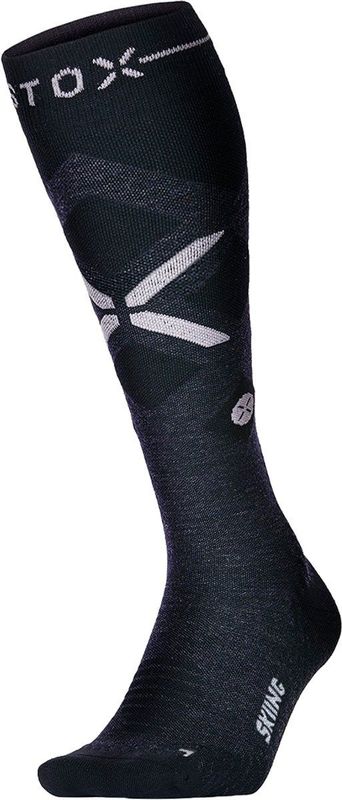 STOX Energy Socks Skisokken Dames - Compressiekousen - Merino Wol Sokken Navy Wit - Ski & Snowboard Compressie Sokken - Maat S: 36-38 - 1 Paar