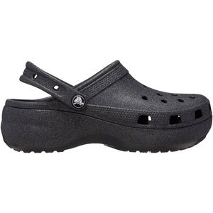 Crocs - Classic Platform Klompen - Zwart - Glitter - Dames