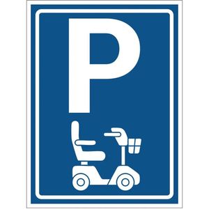 Parkeerplaats scootmobiel bord - E8-16 - Dibond - 40 x 30 cm