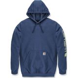 Carhartt - Hoodie - Deep Ocean Heather - Katoen/Polyester - Losse Pasvorm