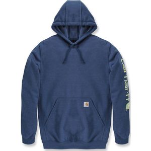 Carhartt - Hoodie - Deep Ocean Heather - Katoen/Polyester - Losse Pasvorm