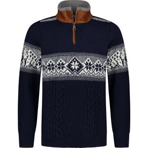 Norfinde Noorse trui Polar- 100% wol - donkerblauw