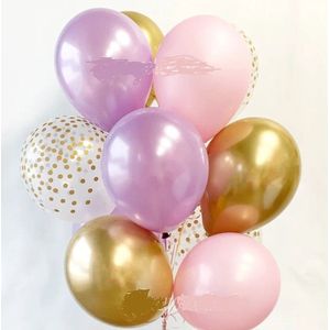 Huwelijk / Bruiloft - Geboorte - Verjaardag ballonnen | Rose - Lila - Goud - Transparant - Polkadot Dots | Baby Shower - Kraamfeest - Fotoshoot - Wedding - Birthday - Party - Feest - Huwelijk | Decoratie | DH collection