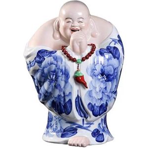 Fine Asianliving Chinese Boeddha Porselein B25xD15xH35cm