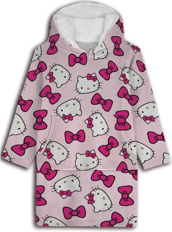 Hello Kitty - Fleece Deken - Pink - Poncho - Volwassen - 85 x 94 cm - 100% Polyester