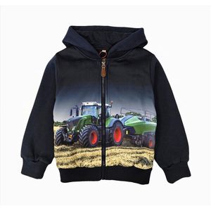 S&C vest met groene trekker en hooi pers - tractor - Fendt - 6Y - 110/116