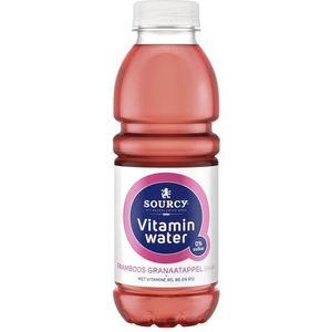 Water sourcy vitamin framboos/granaatap fles 500ml | 6 stuks