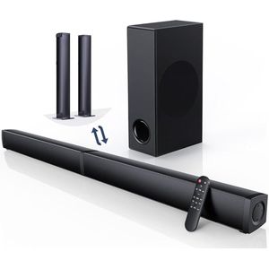 Uitklapbare Surround Set Home Cinema 2-in-1 - Soundbars Voor TV Met Subwoofer 12L Deep Bass - Surround Systeem 180W Met Afstandsbediening