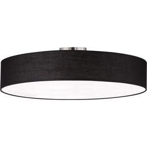 LED Plafondlamp - Plafondverlichting - Torna Hotia - E27 Fitting - 5-lichts - Rond - Mat Zwart - Aluminium