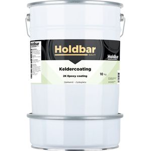 Holdbar Keldercoating Standaard Wit 10 kg - Kelder waterdicht maken - Alle Kleuren - Kelder Epoxy - Krasvast - Eenvoudig reinigbaar - Vochtregulerend - 2 Componenten