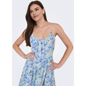 Dames Zomerjurk | Strandjurk Ibiza / Bohemian Jurk | Wit | Bloemen | Maat L/40